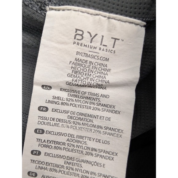 BYLT Shorts Mens L Gray Chino Premium Basic Lined 5.5" Inseam Casual Zip Pockets - Picture 11 of 12